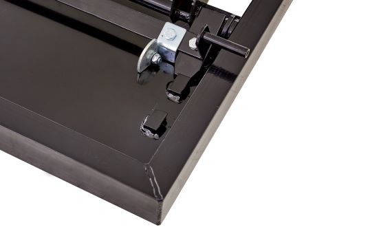 Ground-level safety locks operate automatically and release manually