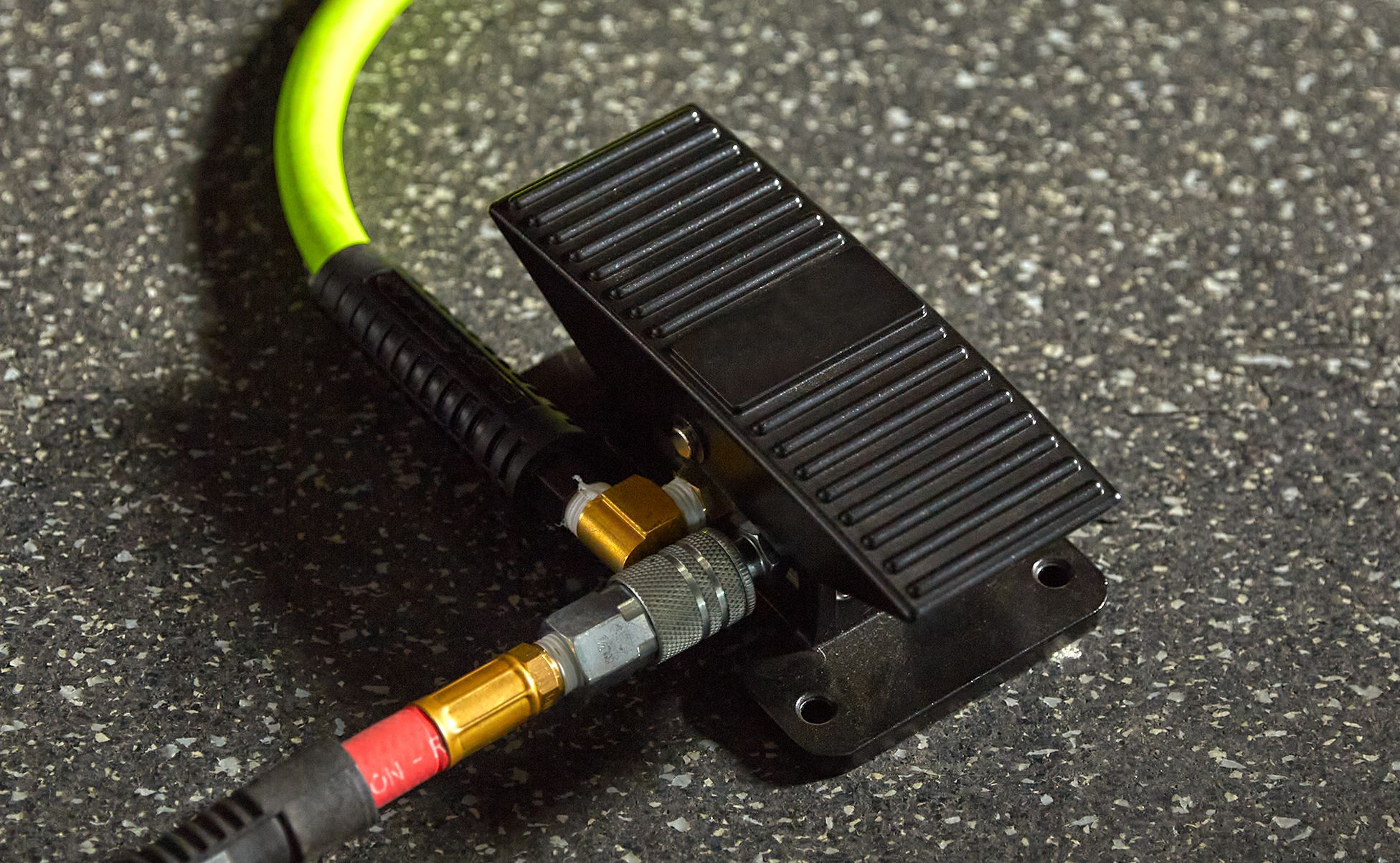 Pneumatic foot-pedal operation with included air hose