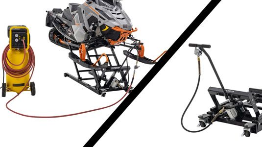 Air-operated or hydraulic operation