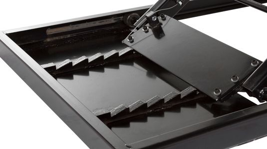 Ground-level safety locks operate automatically and release manually