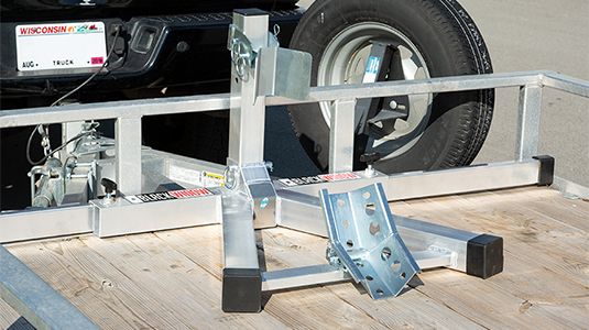 Portable, no-drill design is ideal for transport or storage