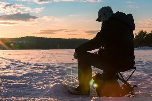 Card image cap for Ice Fishing with Snowmobiles
