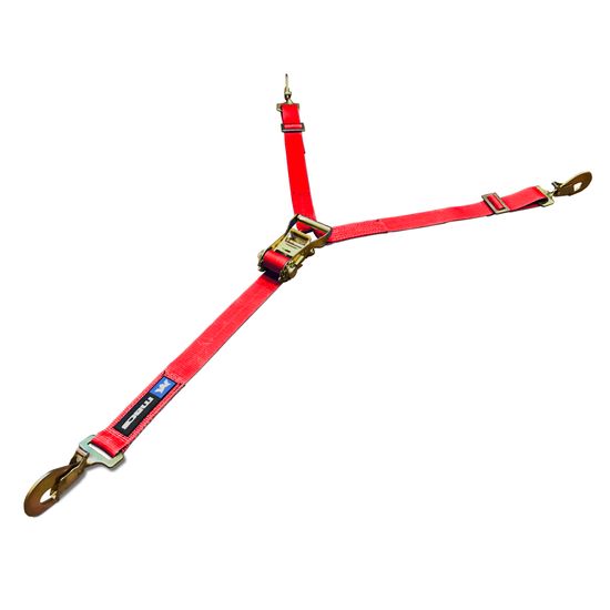 123933 35 to 40 Y-Strap with Twisted Snap Hook - Red