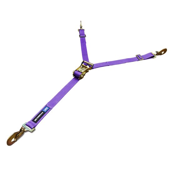 126933 35 to 40 Y-Strap with Twisted Snap Hook - Purple