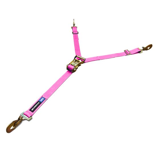 129933 35 to 40 Y-Strap with Twisted Snap Hook - Pink