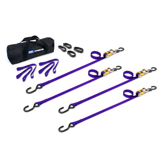 510116 1 x 10 ATV  Motorcycle Ratchet Utility Pack with S-Hook - Purple