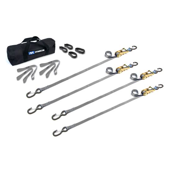 510337 1 x 6 ATV  Motorcycle Ratchet Utility Pack with S-Hook and Keeper - Silver