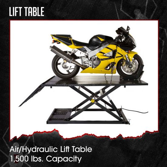 BW-1500AO-V2-BYO Black Widow ATV Lift Table AirHydraulic - Build Your Own Shop Kit