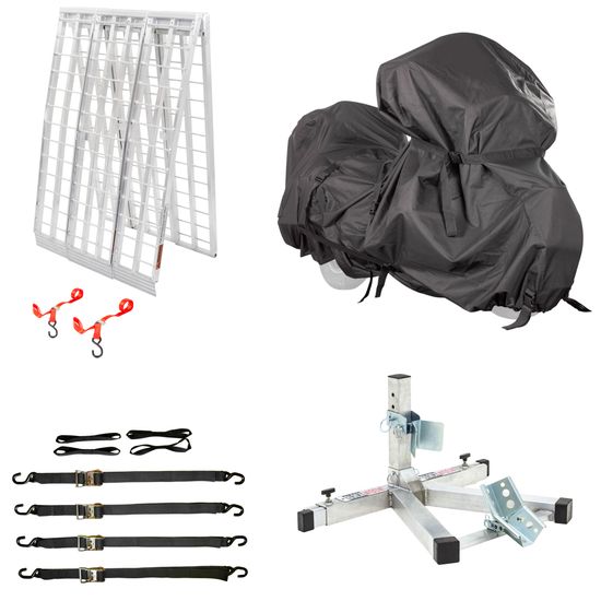MTK3T Motorcycle Trailer Transport Kit 10 Ramp with Cover
