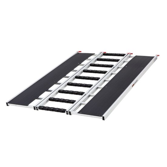 SNO-7754-HDXW-S Black Ice 65 Folding Snowmobile Ramp wStud Protectors