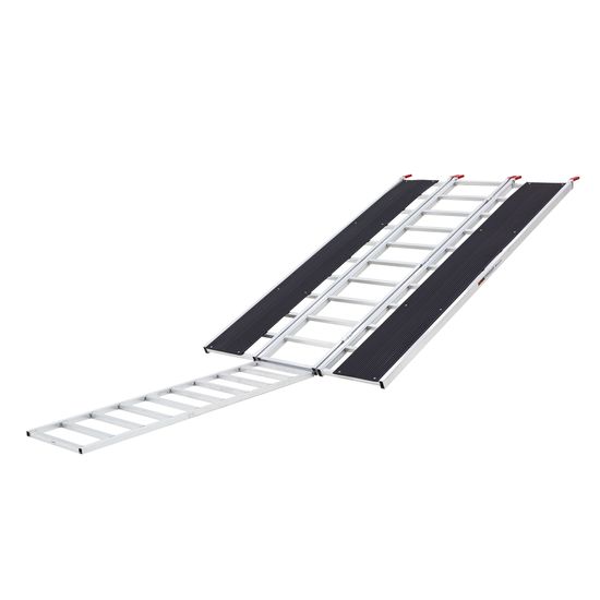 SNO-9454-HDXW-EXT Black Ice 7 10 Folding Snowmobile Ramp wExtension