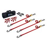 510113 1 x 10 ATV  Motorcycle Ratchet Utility Pack with S-Hook - Red