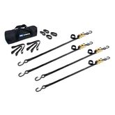 510341 1 x 10 ATV  Motorcycle Ratchet Utility Pack with S-Hook and Keeper - Black