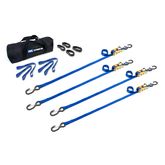 510342 1 x 10 ATV  Motorcycle Ratchet Utility Pack with S-Hook and Keeper - Blue
