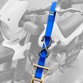 510424 1 x 6 Motorcycle Ratchet Tie-Down Pack with Integrated Soft Loops S-Hooks  Keepers - Yellow 3