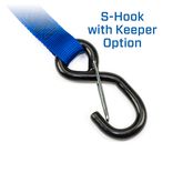 510429 1 x 6 Motorcycle Ratchet Tie-Down Pack with Integrated Soft Loops S-Hooks  Keepers - Pink 1
