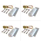 520315 Double Stud Anchor Plate Kit with Pear Ring - 15 Fastener 4-Pack