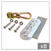 520341 Double Stud Anchor Plate Kit with Pear Ring - 1 Fastener 8-Pack