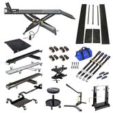 BW-1000A-BYO Black Widow Motorcycle Lift Table Pneumatic - Build Your Own Shop Kit 1