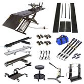 BW-1000A-XL-BYO Black Widow XL Motorcycle Lift Table Pneumatic - Build Your Own Shop Kit 1