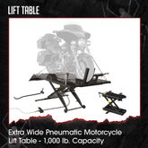 BW-1000A-XW-BYO Black Widow XW Motorcycle Lift Table Pneumatic - Build Your Own Shop Kit
