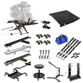 BW-1000A-XW-BYO Black Widow XW Motorcycle Lift Table Pneumatic - Build Your Own Shop Kit 1
