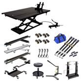 BW-1500AH-Z-BYO Black Widow XW Motorcycle Lift Table AirHydraulic - Build Your Own Shop Kit 1
