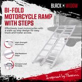 MC-STEPRAMP-1737 6 1025 Bi-Fold Motorcycle Ramp with Steps AI1