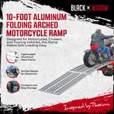 MF-12038 10 3-Piece Arched Folding Motorcycle Ramp AI1