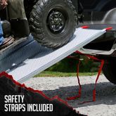 TFS-7754 6 5 L x 54 W Black Widow Aluminum Extra-Wide Punch Plate Folding ATV Ramp 7