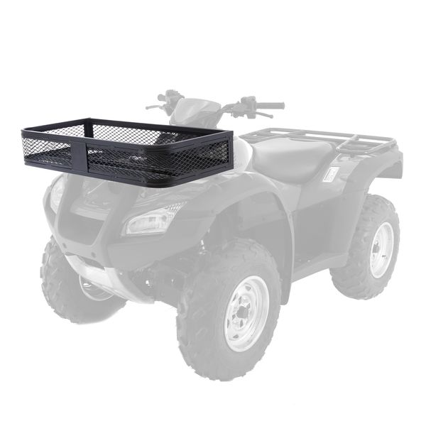 Atv Wheel Rack Universal Deluxe Steel Mesh ATV Front Rack Basket | Black Widow
