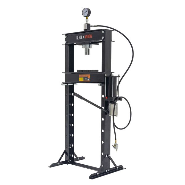 Black Widow 20 Ton Shop Press, Pneumatic or Hand Pump | Black Widow