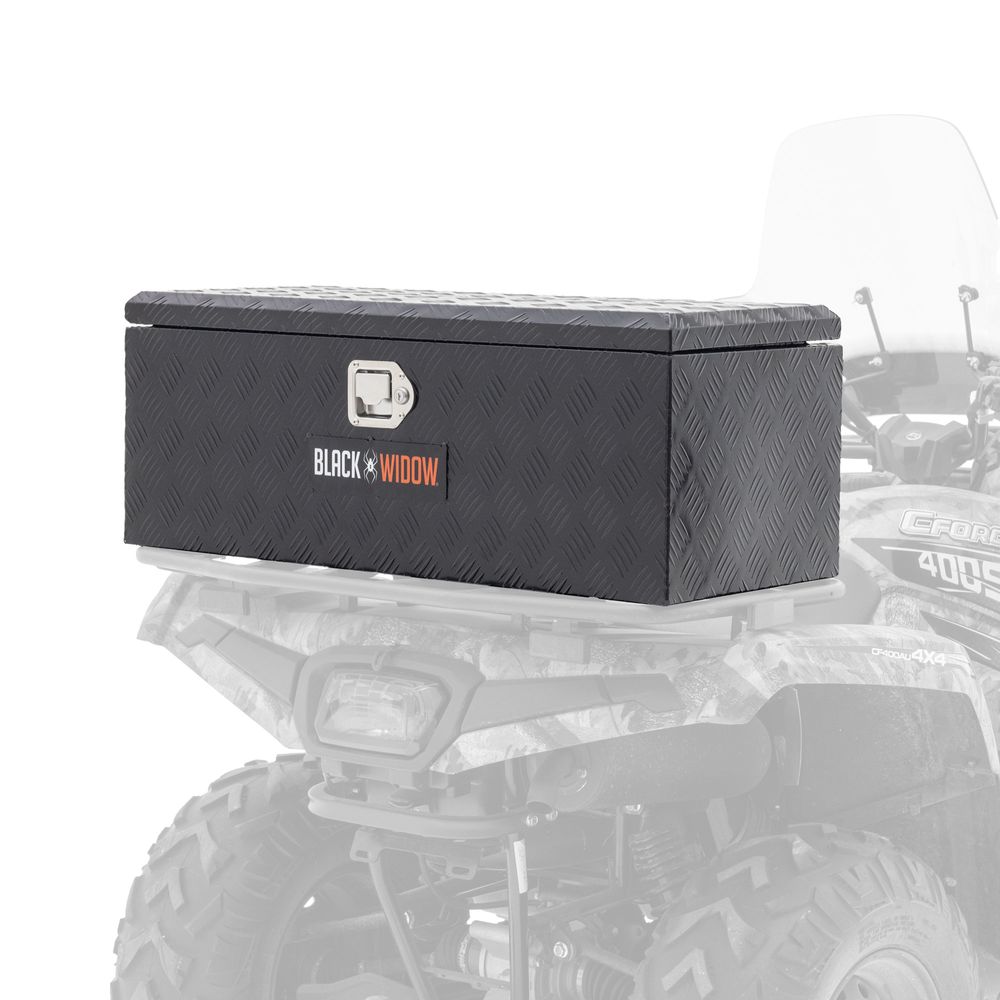 Aluminum Rear ATV or Trailer Storage Box | Black Widow