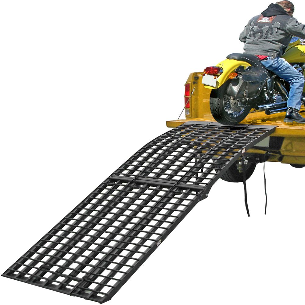 Ridder Ramp 9' Long Black Widow 4-Beam Aluminum Folding Arched Motorcycle Ramp ...