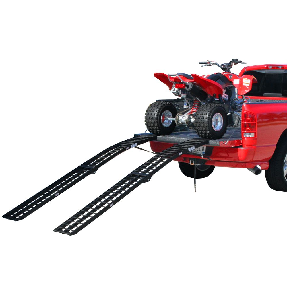8' Arched Folding Dual Runner ATV Ramps | Black Widow